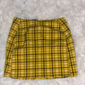 plaid yellow skirt